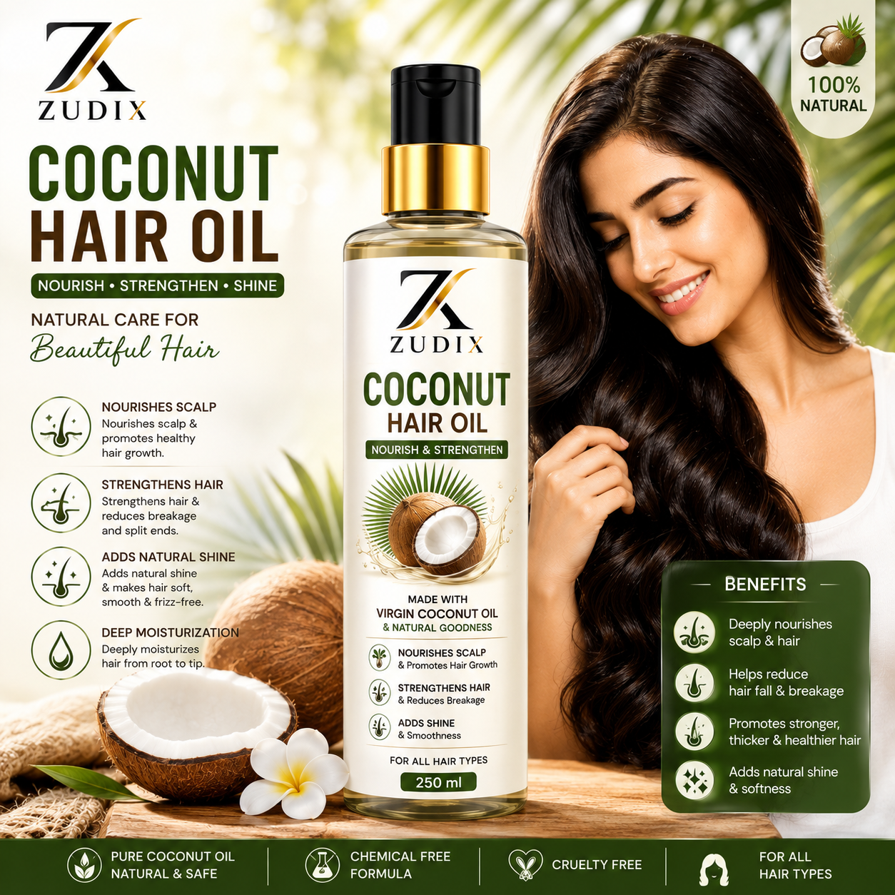 Coconut Hair Oil 250 ml - Image 4