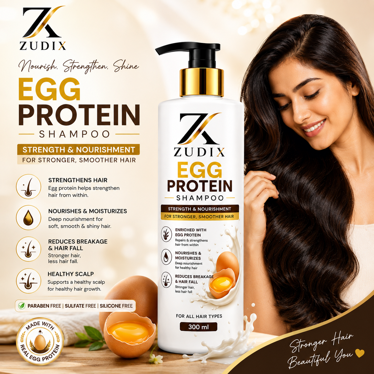 Egg Protein Shampoo 1000 ml - Image 3