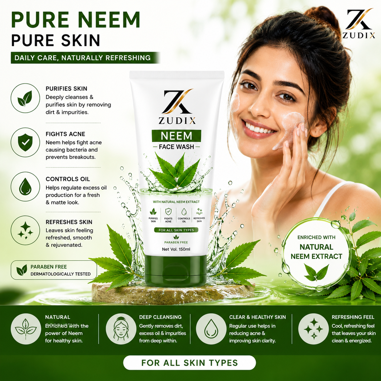 Neem Face Wash 200ml - Image 3