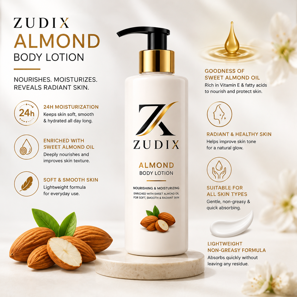 Almond Body Lotion 400ml - Image 4