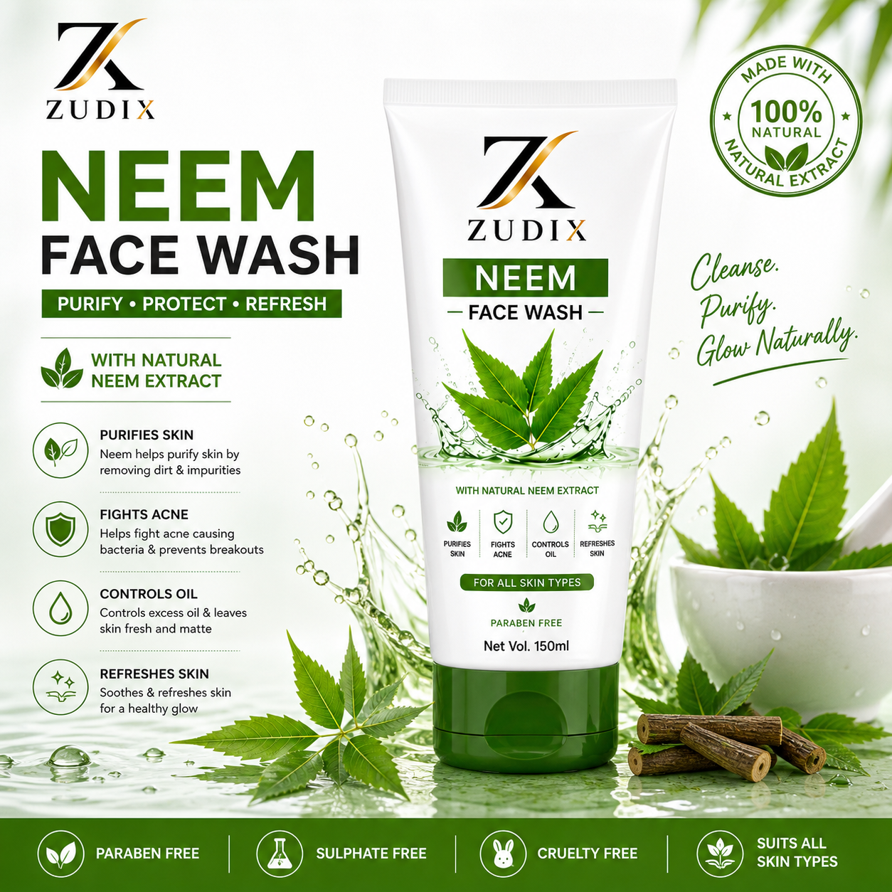 Neem Face Wash 200ml - Image 4